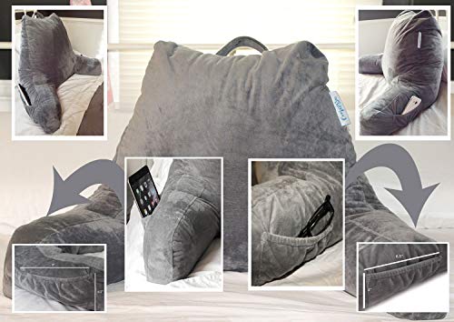 ComfortSpa Reading Pillow Bed Wedge with Arms and Pockets ComfortSpa Reading Pillow Bed Wedge with Arms and Pockets
